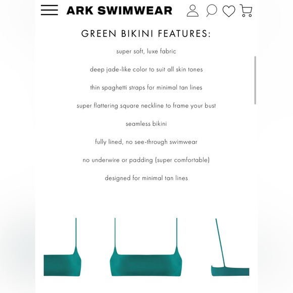 ARK Swimwear Emerald Green Bikini - Picture 2 of 6